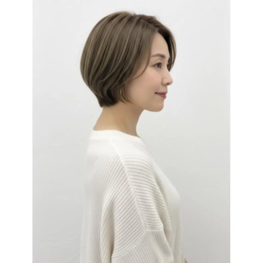 ショート×白髪ぼかしハイライト【寝屋川市駅】