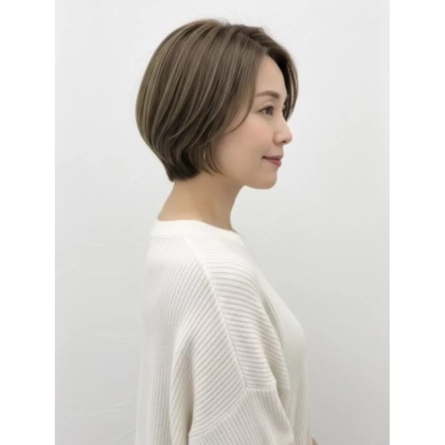 ショート×白髪ぼかしハイライト【寝屋川市駅】